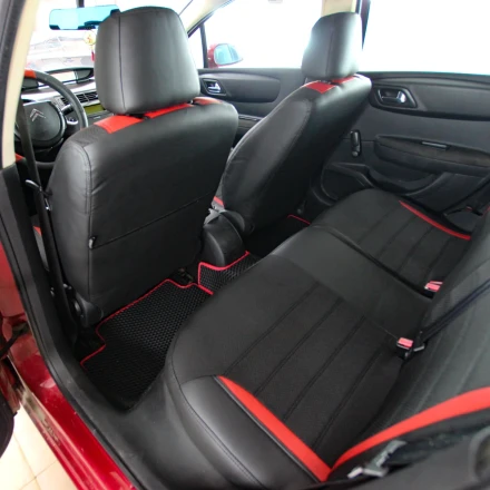 Чехлы на Citroen C4 I (B5) из экокожи и ткани Eco Classic 2020