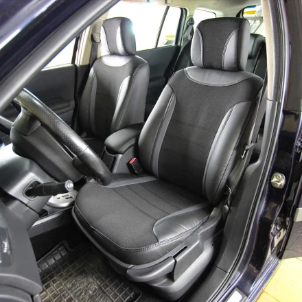 Чехлы на Renault Megane II из экокожи и ткани Eco Classic 2020