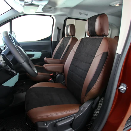 Чехлы на Citroen Berlingo III (Ситроен Берлинго 3) из экокожи и антары ELA2020P