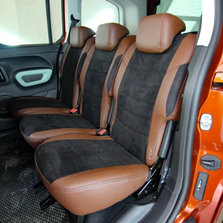 Чехлы на Citroen Berlingo III (Ситроен Берлинго 3) из экокожи и антары ELA2020P