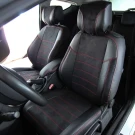 Чехлы на Renault Megane III Coupe из экокожи и антары ELA2020P