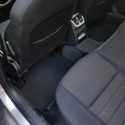 3D EVA коврики на Skoda Octavia A7 (Шкода Октавія А7) с бортами до 10 см черные