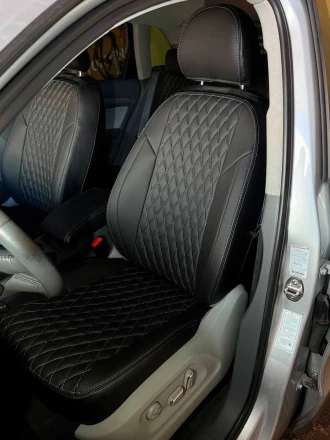 Чехлы на Audi Q5 8R (Ауди Ку5 1 пок.) из экокожи AM Rubin-G