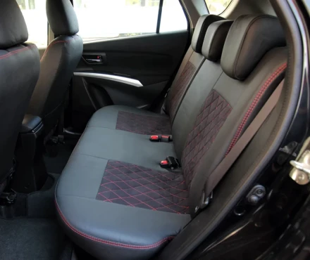 Чехлы на Suzuki Vitara из экокожи и антары Eco Prestige+Antara