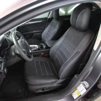 Чехлы на Ford Fusion USA (Форд Фюжн США) из экокожи и антары ELA2020P чорные