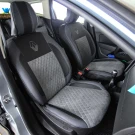 Чехлы на Renault Duster II (Рено Дастер 2) из экокожи и антары VE чорно-серые