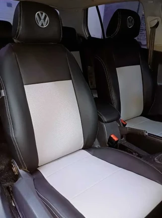 Чехлы на Volkswagen Golf V (Фольксваген Гольф 5) из экокожи с перфорацией