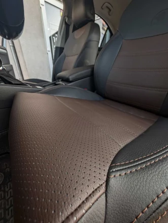 Чехлы на Skoda Superb III (Шкода Суперб 3) из экокожи с перфорацией Comfort Plus 2