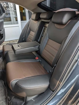 Чехлы на Skoda Superb III (Шкода Суперб 3) из экокожи с перфорацией Comfort Plus 2