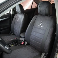 Чехлы на Mitsubishi Lancer X из экокожи и антары ELA2020P Чехлы на Mitsubishi Lancer X из экокожи и антары ELA2020P