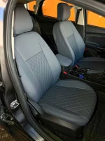Чехлы на Ford Focus III (Форд Фокус 3) из экокожи с прострочкой ромб Comfort Plus 3 Чехлы на Ford Focus III (Форд Фокус 3) из экокожи с прострочкой ромб Comfort Plus 3