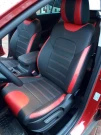 Чехлы на KIA Sportage IV (Кіа Спортаж 4) из экокожи з червоними вставками Comfort 1