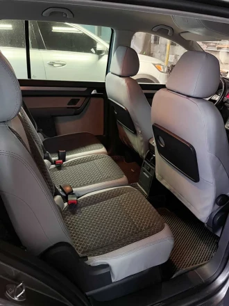 Чехлы на Volkswagen Touran I (Фольксваген Туран 1) из экокожи и ткани Comfort Plus 3
