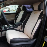 Чехлы на Sonata LF из экокожи и польской алькантары ELA2020P черно-бежевые