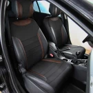Чехлы на Renault Megane III из экокожи и ткани Eco Classic 2020 черно-коричневые