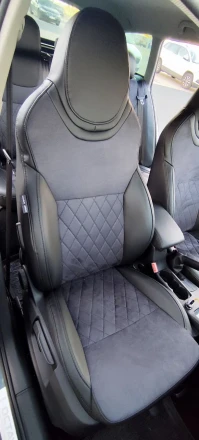 Чехлы на Skoda Octavia A7 RS (Шкода Октавия А7 РС) из экокожи и антары