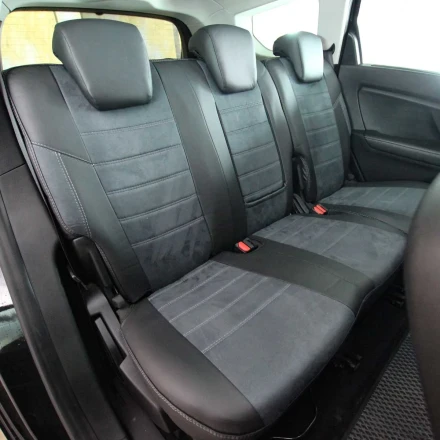 Чехлы на Renault Scenic IV из экокожи и польской алькантары ELA2020P