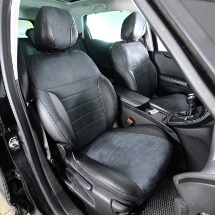 Чехлы на Renault Scenic IV из экокожи и польской алькантары ELA2020P