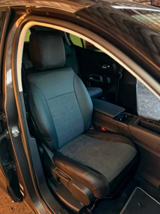 Чехлы на Citroen C5 Aircross (Ситроен С5 Эйркросс) из экокожи и алькантары Comfort Plus 3