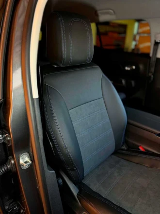 Чехлы на Citroen C5 Aircross (Ситроен С5 Эйркросс) из экокожи и алькантары Comfort Plus 3