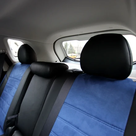 Чехлы на Nissan X-Trail T32 (Ниссан Х-Треил Т32) из экокожи и антары ELA2020 (P)