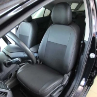 Чехлы на KIA Forte II (КИА Форте 2) из экокожи и ткани ECl