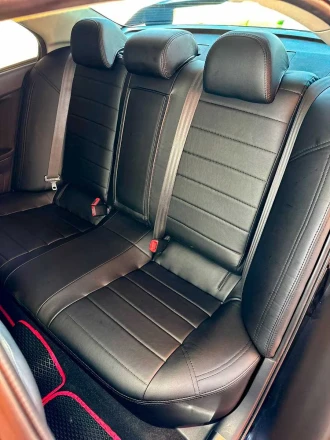 Чехлы на Mitsubishi Lancer X 2.0 (Митсубиши Лансер Х) из экокожи AM Titan-X