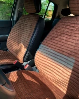 Накидки Алькантара на передние сиденья авто антискользящие коричневые Накидки Алькантара на передние сиденья авто антискользящие коричневые