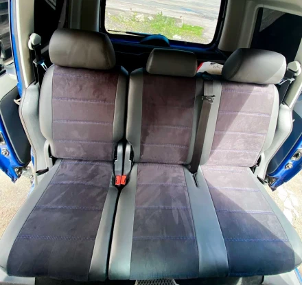 Чехлы на Volkswagen Caddy 7 мест из экокожи и антары Antara