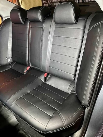 Чехлы на Mitsubishi Lancer X 1.6 (Митсубиши Лансер Х) из экокожи AM Titan-X