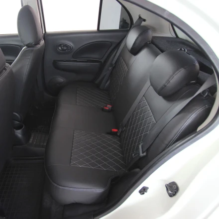 Чехлы на Nissan March IV (Ниссан Марч 4) из экокожи EP