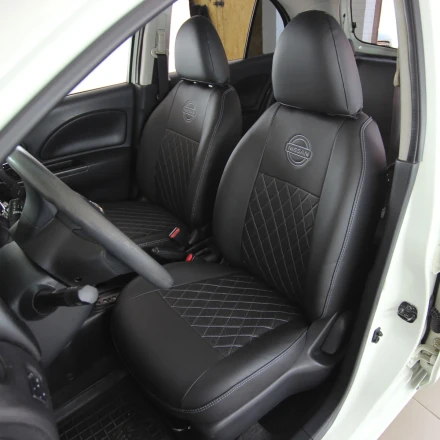 Чехлы на Nissan March IV (Ниссан Марч 4) из экокожи EP