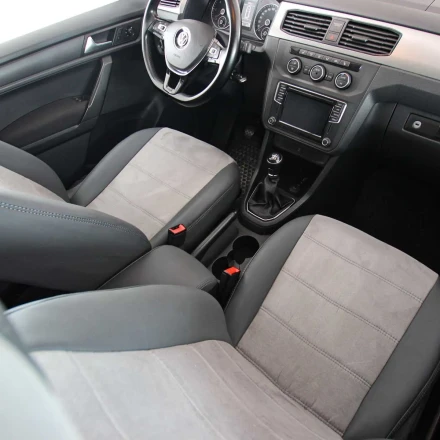 Чехлы на Volkswagen Caddy IV из экокожи и антары Antara