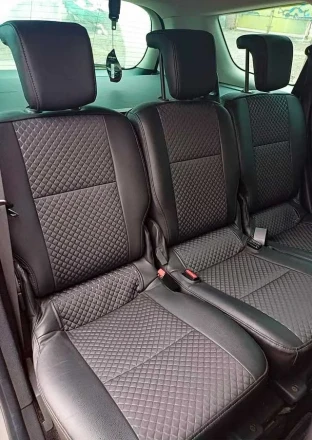 Чехлы Renault  Scenic III (Рено Сценик 3) из экокожи и ткани с тиснением 