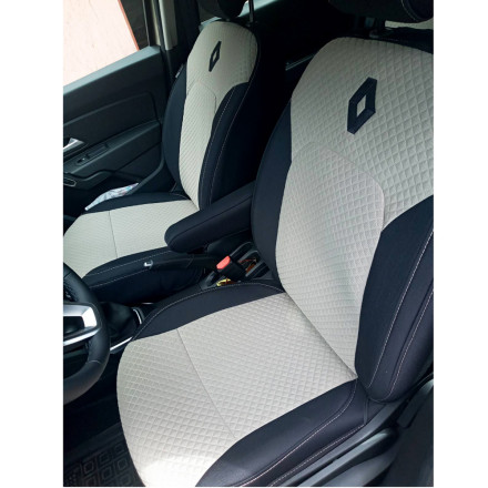 Чехлы на Renault Duster II (Рено Дастер 2) из ткани с тиснением