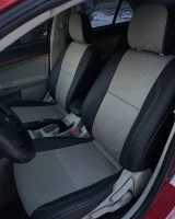 Чехлы на Mitsubishi Lancer X из экокожи и ткани Sport 3 Чехлы на Mitsubishi Lancer X из экокожи и ткани Sport 3