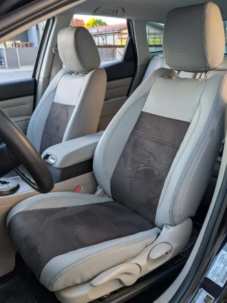 Чехлы на Mazda CX-7 (Мазда СХ-7) из экокожи и польской алькантары Comfort Plus 3