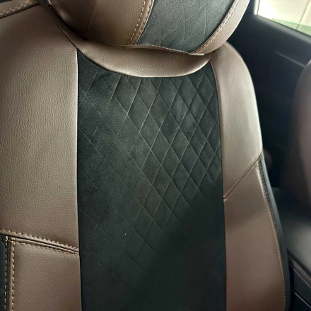 Чехлы на Mazda CX-5 KF из экокожи и антары ELA2020R