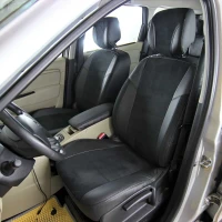 Чехлы на Renault Scenic III (Рено Сценик 3) из экокожи и антары ELA2020P