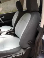 Чехлы на Nissan Qashqai I (Ниссан Кашкай 1) из гобелена черно-серые