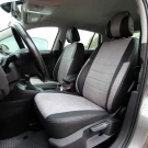 Чехлы на Volkswagen Golf VII и E-Golf (Фольксваген Гольф 7) из экокожи и антары EcoLazer+Antara черно-серые