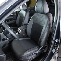 Чехлы на Hyundai Tucson IV (Хюндай Тюксон 4) из экокожи и ткани VE2020