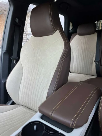 Чехлы на BYD Song Plus (БИД Сонг Плюс) из экокожи и алькантары Sport 3