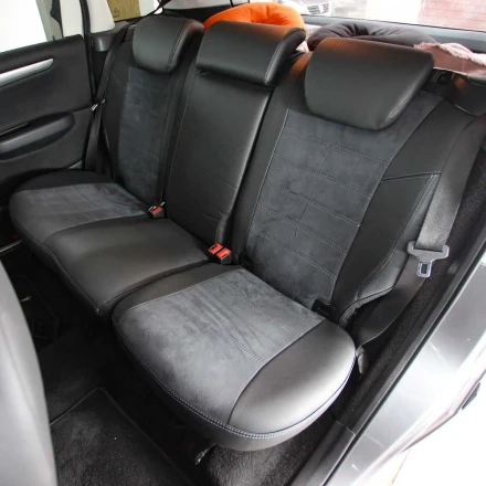 Чехлы на Mercedes B-Класс W245 из экокожи и польской алькантары ELA2020P чорно-серые