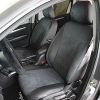 Чехлы на Mercedes B-Класс W245 из экокожи и польской алькантары ELA2020P чорно-серые