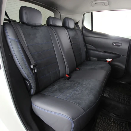 Чехлы на Nissan Leaf II (Ниссан Лиф 2) из экокожи и антары Eco Lazer+Antara 2020 (P)