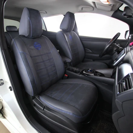 Чехлы на Nissan Leaf II (Ниссан Лиф 2) из экокожи и антары Eco Lazer+Antara 2020 (P)