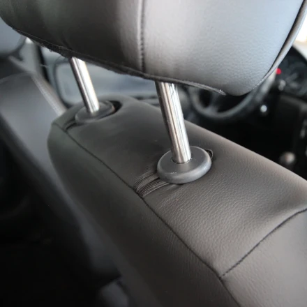 Чехлы на Skoda Octavia Tour из экокожи и антары Eco Prestige чорно-серые