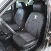 Чехлы на Skoda Octavia Tour из экокожи и антары Eco Prestige чорно-серые Чехлы на Skoda Octavia Tour из экокожи и антары Eco Prestige чорно-серые