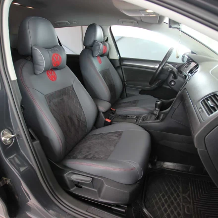 Чехлы на Volkswagen Golf VII (Фольксваген Гольф 7) из экокожи и антары EPA